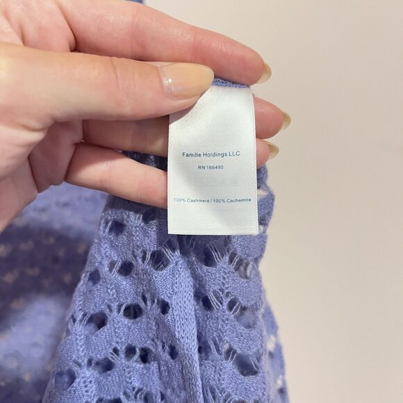 NWT Guest In Residence Gigi Hadid Seashell Tunic in Purple 100% Cashmere Medium - Picture 10 of 13